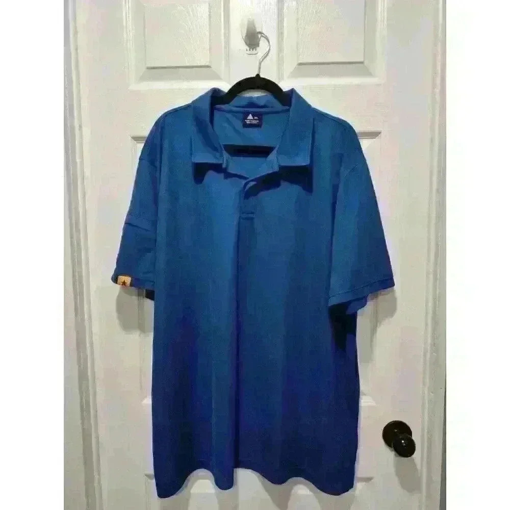 Outsideca Men’s 3XL Tactical Short Sleeve Polo Shirt, Blue With‎ Arm Pocket